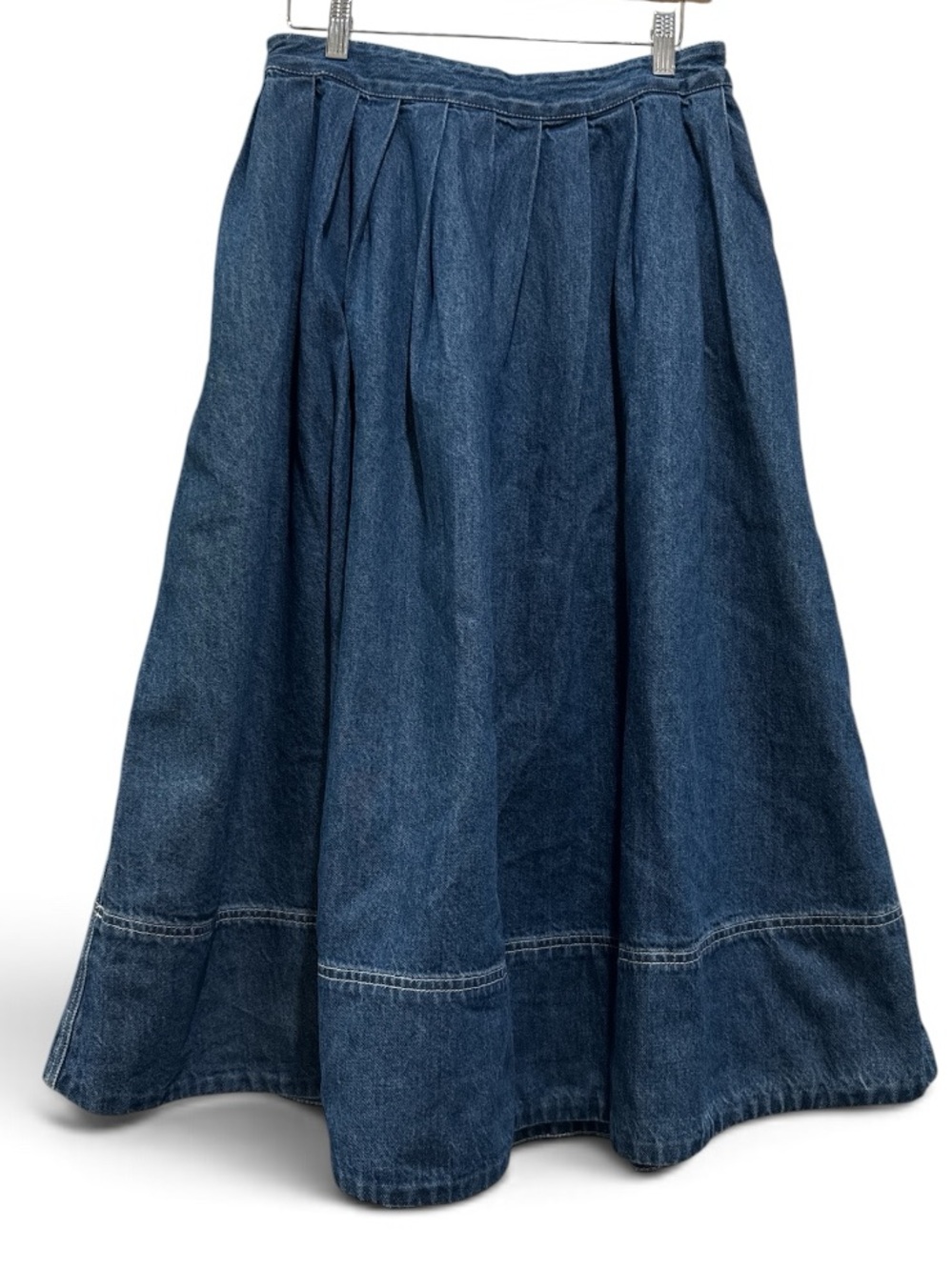 Free People Denim A-Line Midi Skirt #735